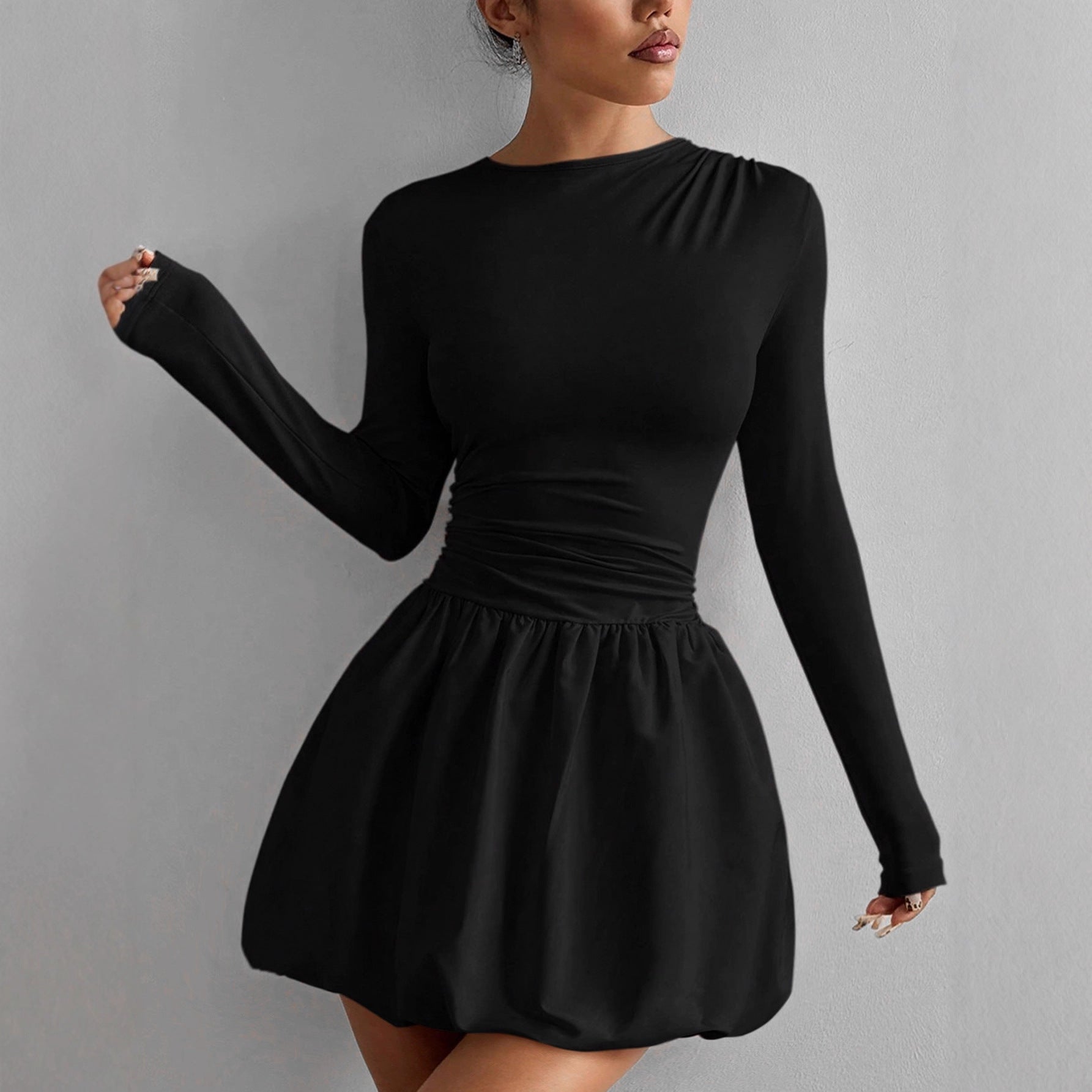 Women's Solid Color Stretch Casual Dress FitiqueFit