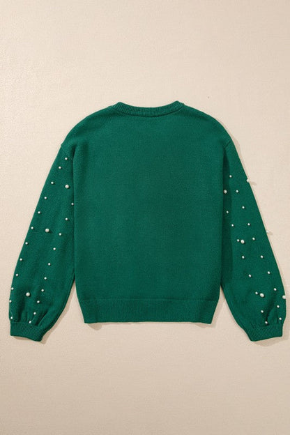 Solid Pearl Drop Shoulder Round Neck Sweater Shop Style & More | Fresh Looks, Everyday Deals & Free Shipping