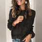 Women's Long-Sleeve Hollow Lace Splicing Top FitiqueFit