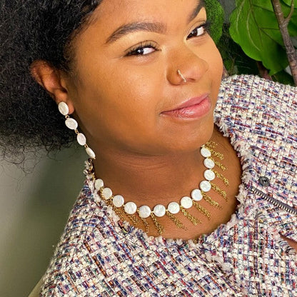 Chain Fringe Shell Pearl Necklace Shop Style & More | Fresh Looks, Everyday Deals & Free Shipping