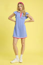 Umgee Contrast Trim Cap Sleeve Mini Dress West2East Surf