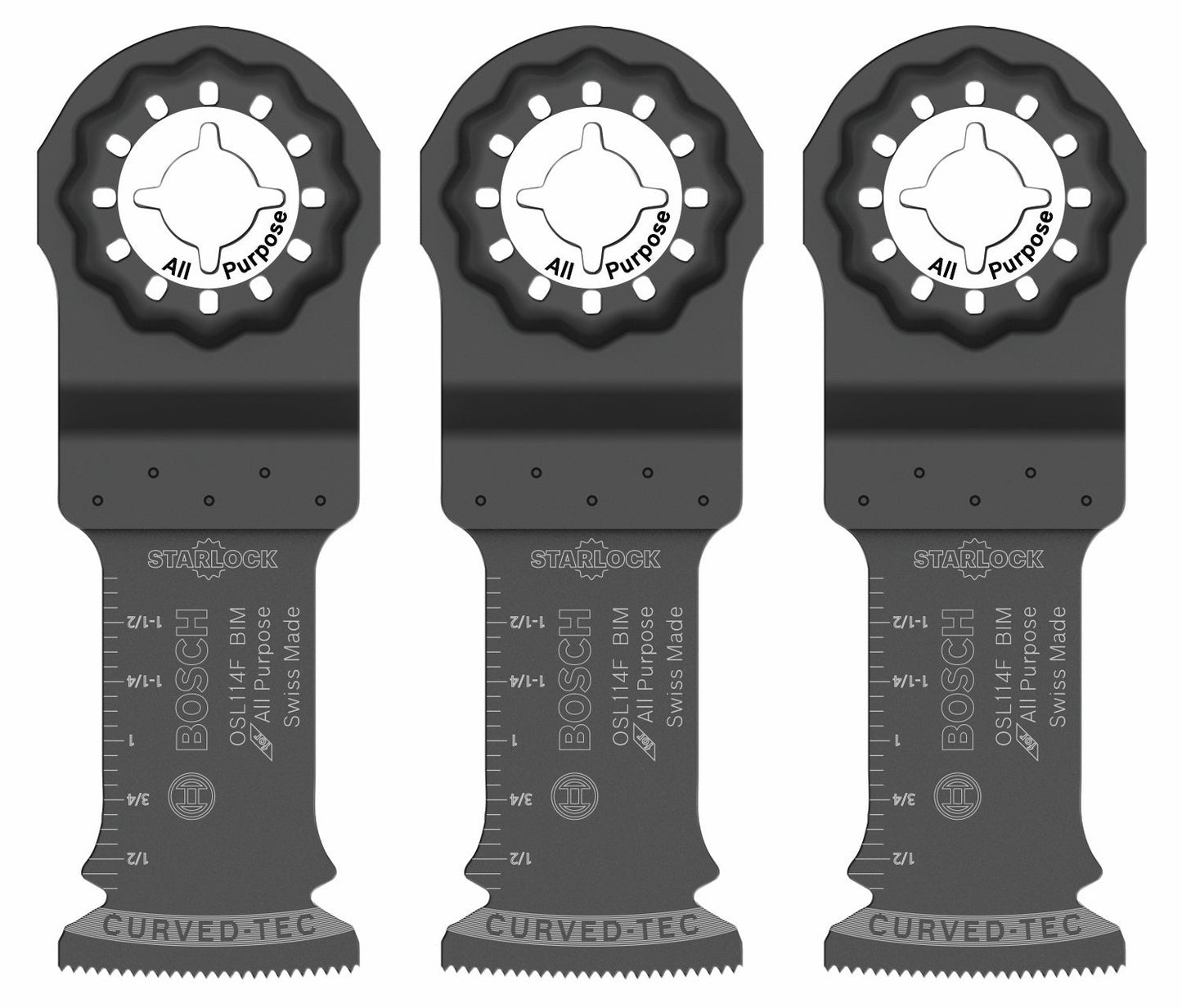 BOSCH OSL114F-3 1-1/4 In. Starlock® Oscillating Multi Tool Bi-Metal Xtra-clean Plunge Cut Blade 3 pk. VM Hardware