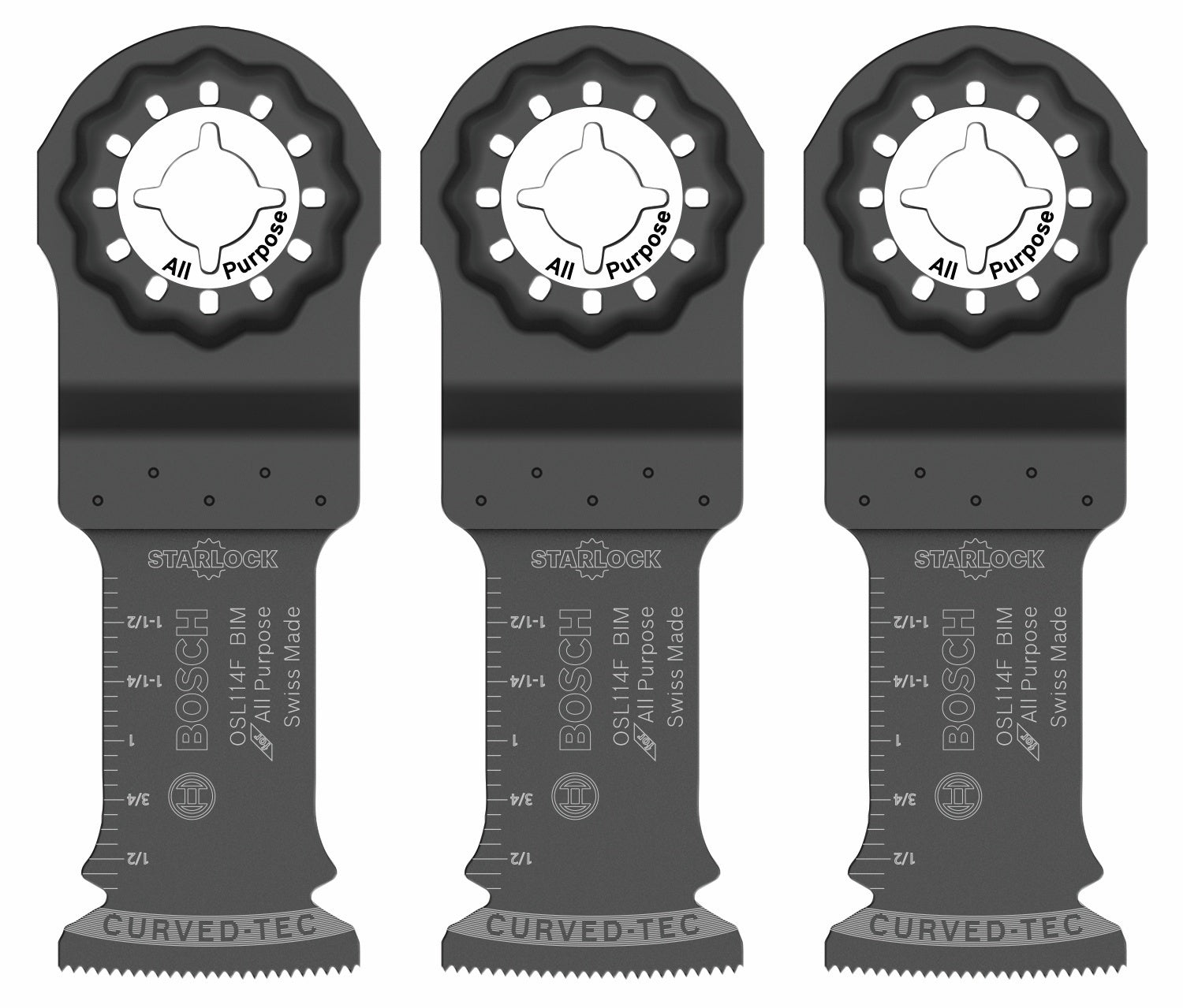BOSCH OSL114F-3 1-1/4 In. Starlock® Oscillating Multi Tool Bi-Metal Xtra-clean Plunge Cut Blade 3 pk. VM Hardware