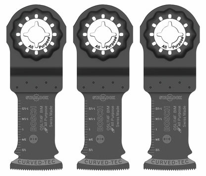 BOSCH OSL114F-3 1-1/4 In. Starlock® Oscillating Multi Tool Bi-Metal Xtra-clean Plunge Cut Blade 3 pk. VM Hardware