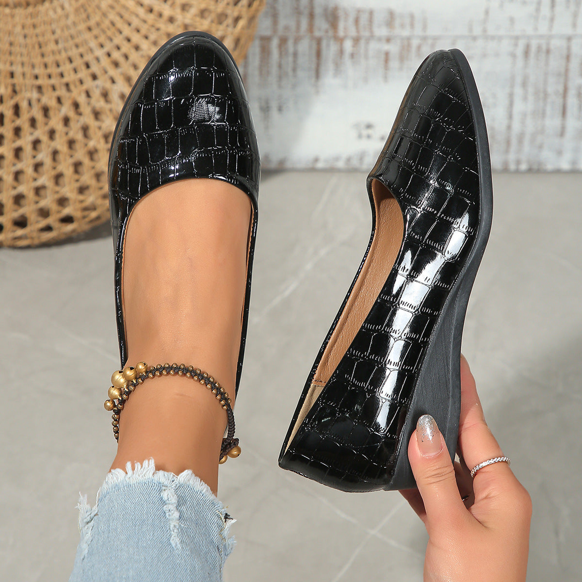 Elastic Band Platform Wedge Pumps – 6 Colors EU 35–43 FitiqueFit