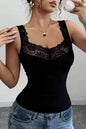 Lace Trim Fitted Tank Top New Era Fashion LLc