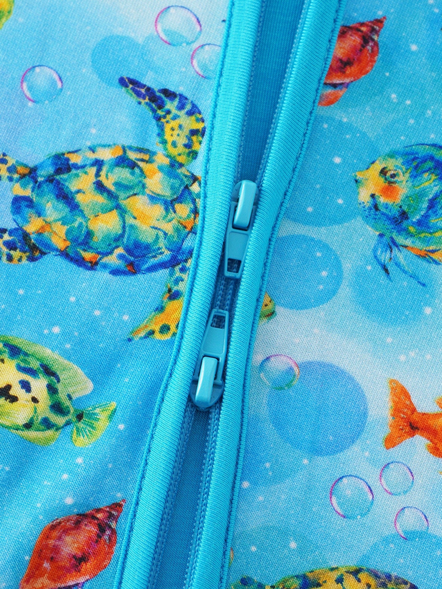 Posh TOT Sea Turtle Bamboo Baby Convertible Zippy Romper  CINCO DE MAYO PROMO - FINAL SALE Charlies Project Kids