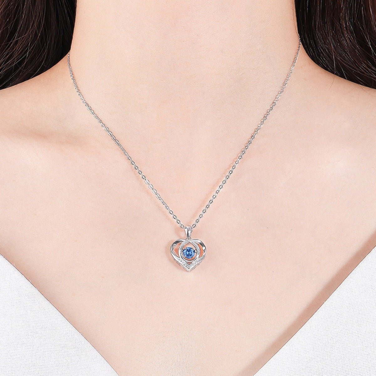 925 Sterling Silver Heart Pendant Necklace New Era Fashion LLc