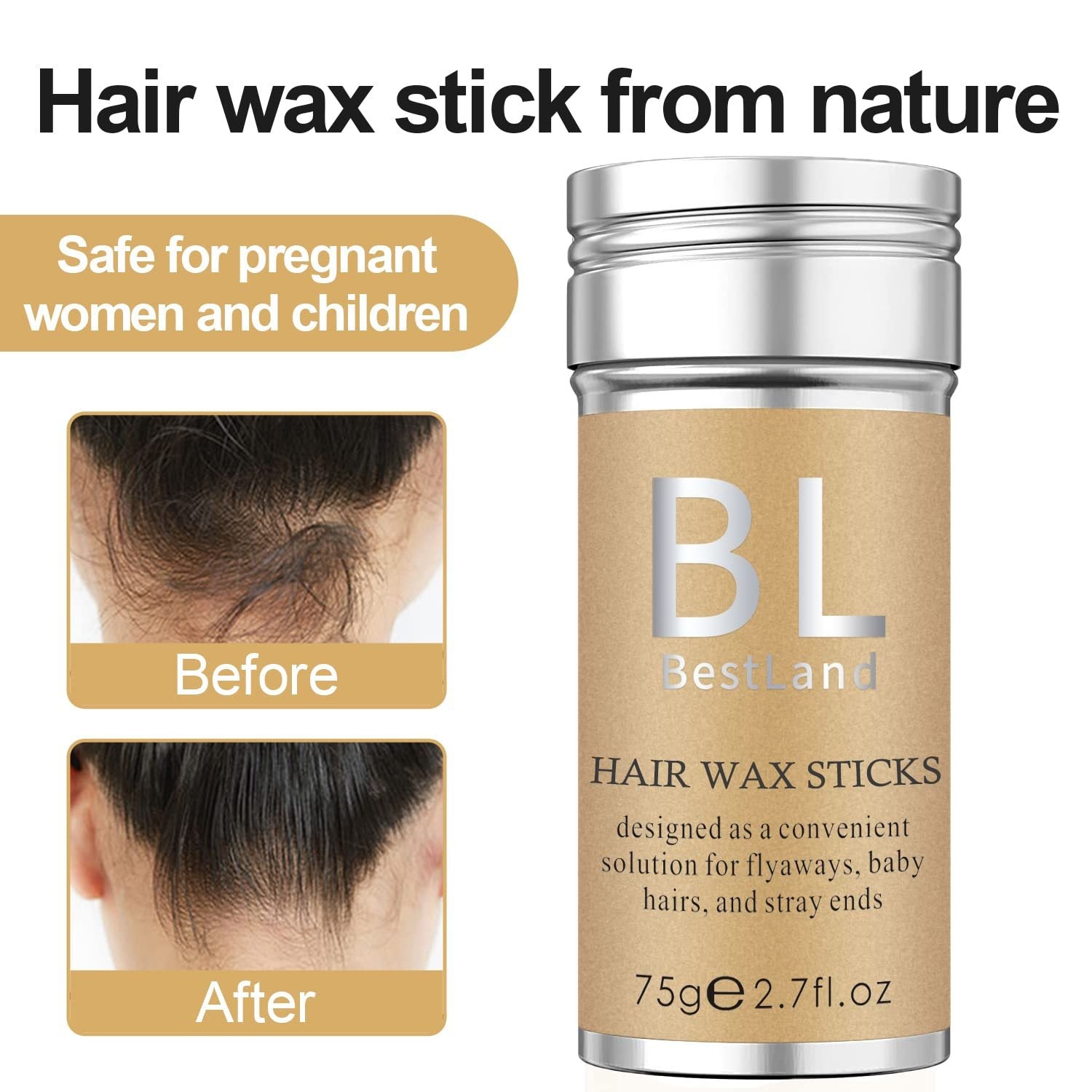 Styling Wax Stick, Flyaways Styling Wax Stick for Hair Edge Control, Hair Styling Stick for Kids' Hair NovaCart