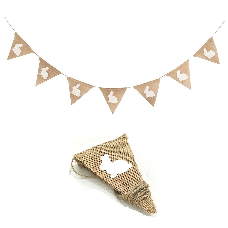 Rabbit Holiday Party Decoration Pull Flag Pennant 7pcs NovaCart