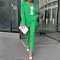 Women's Fashion Temperament Striped Lapel Two-piece Set See size chart under “more details” The Fashion Celestial