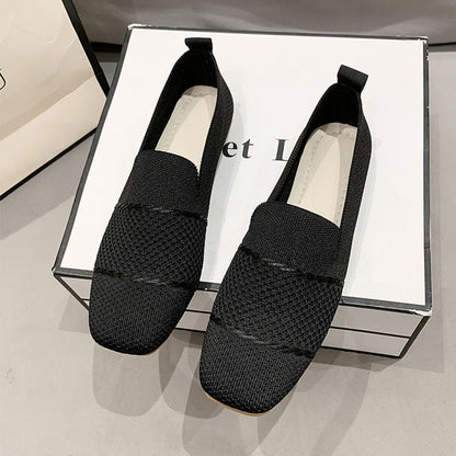 Women's Breathable Flyknit Casual Flat Shoes FitiqueFit
