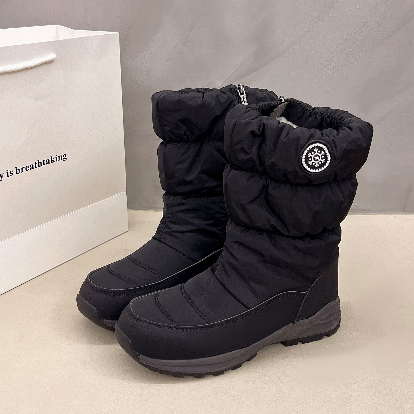 Thickened Cotton Mid-Calf Snow Boots for Women FitiqueFit