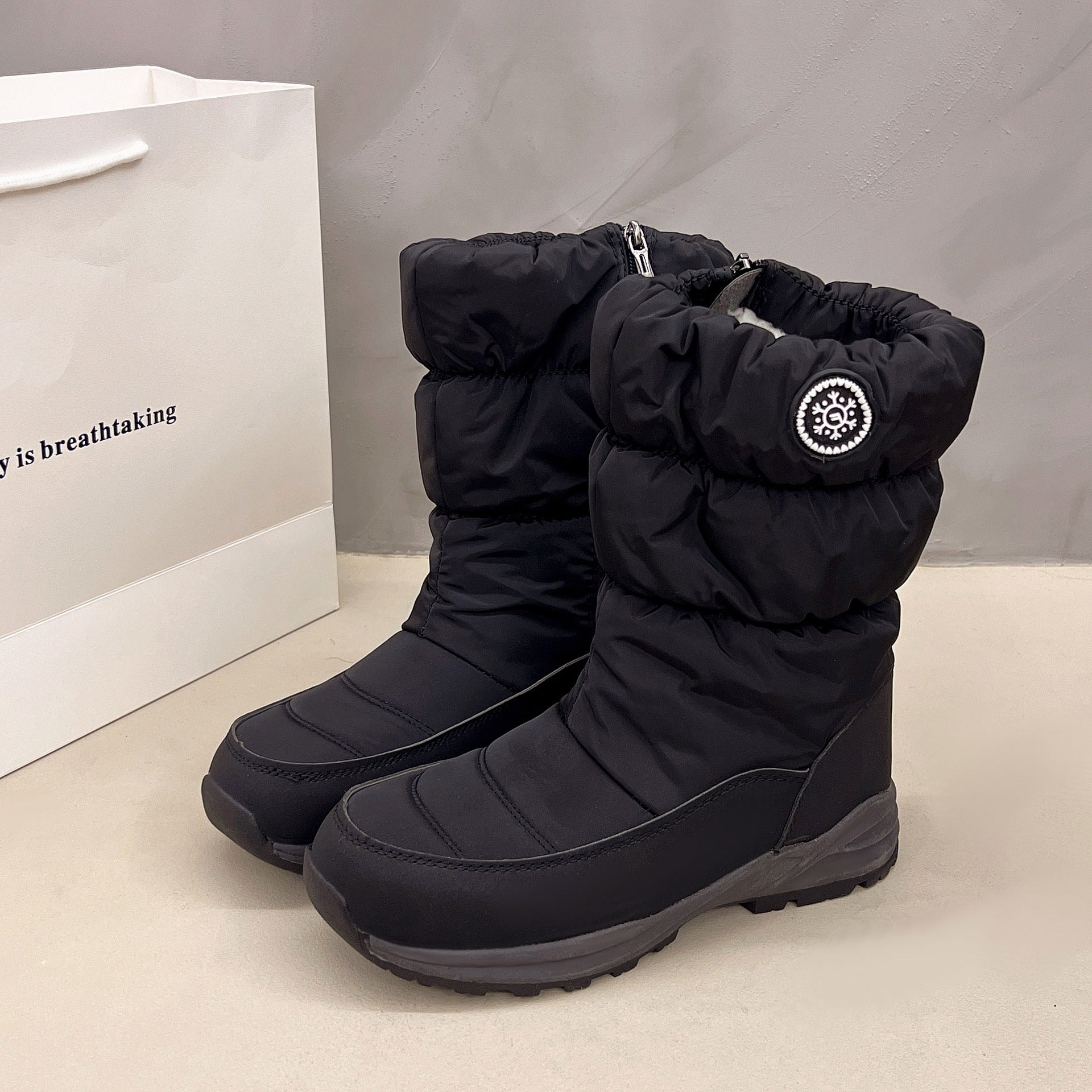 Thickened Cotton Mid-Calf Snow Boots for Women FitiqueFit