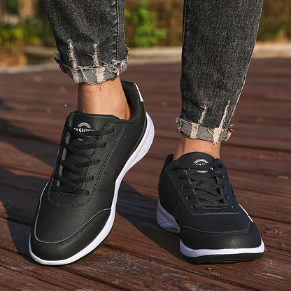 VanWeir Lightweight Men'S Shoes | Navy Blue/White, Lace-up sneakers with MD/TPR Sole, Breathable Fabric Lining for Outdoor, Hiking & Casual Wear NovaCart