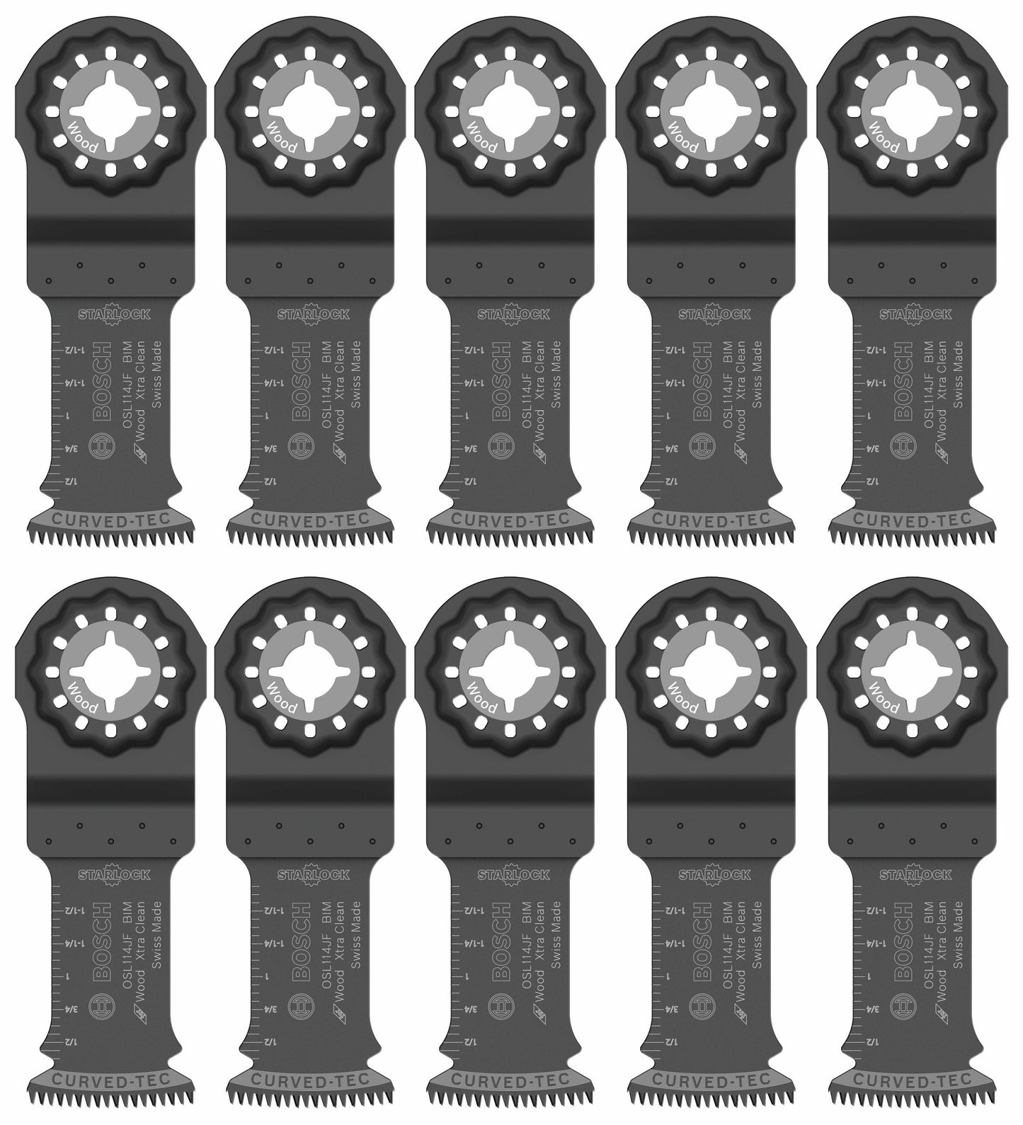 BOSCH OSL114JF-10 1-1/4 In. Starlock® Oscillating Multi Tool Bi-Metal Xtra-clean Plunge Cut Blade 10 Pk. VM Hardware