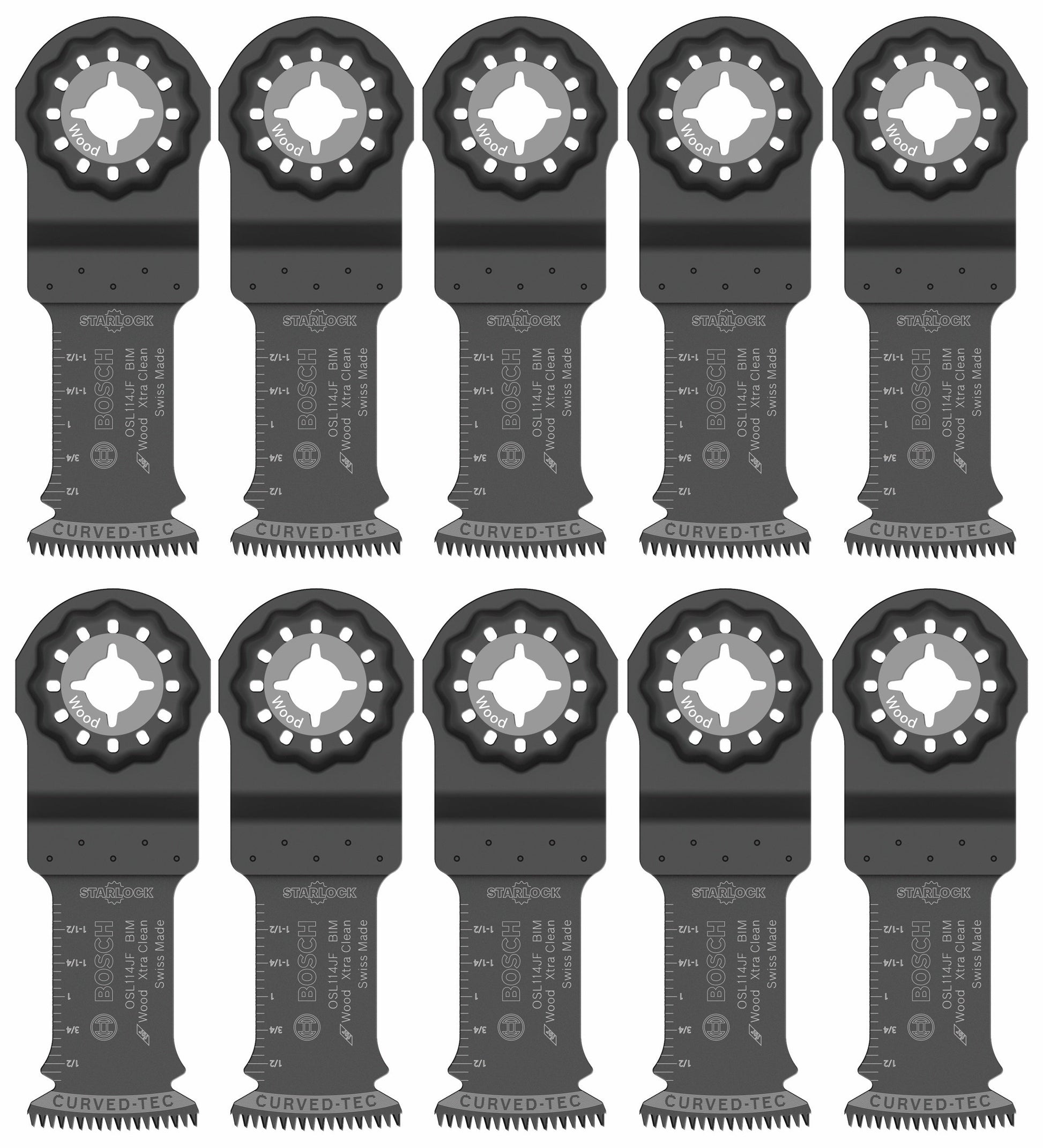 BOSCH OSL114JF-10 1-1/4 In. Starlock® Oscillating Multi Tool Bi-Metal Xtra-clean Plunge Cut Blade 10 Pk. VM Hardware