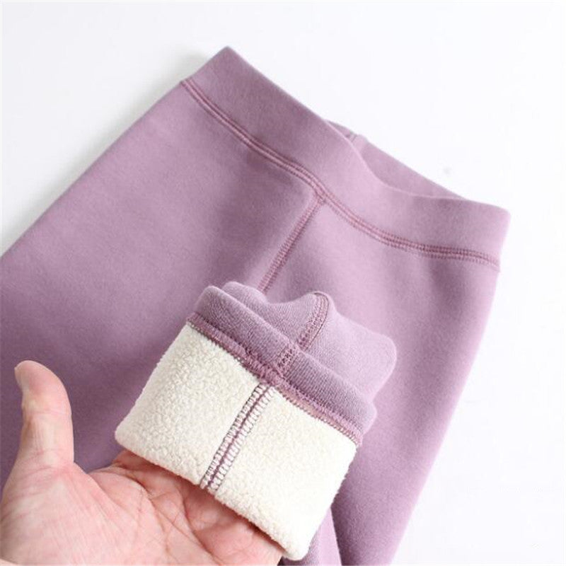 Girls Wool-Lined Thickened Winter Leggings FitiqueFit