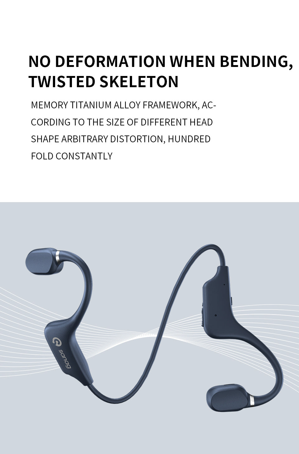 Sanag A5X Bone Conduction Headphones for Cycling, Sports, Fitness, and Workouts, 3D Stereo Headphones NovaCart