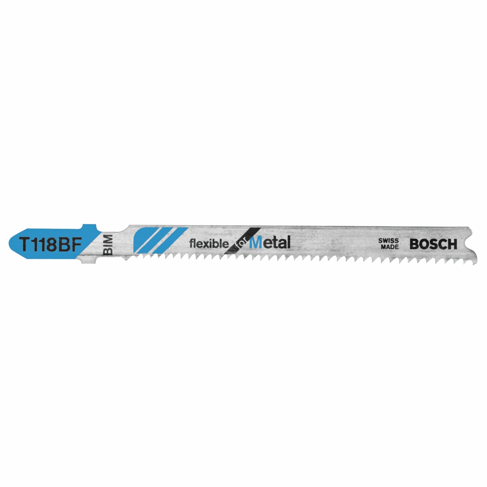 BOSCH T118BF 5 pc. 3-5/8 In. 11-14 TPI Flexible for Metal T-Shank Jig Saw Blades VM Hardware