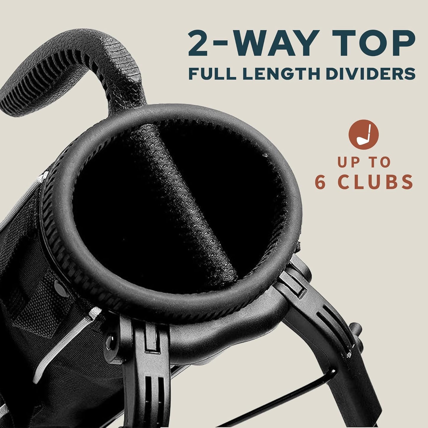 The Original Lightweight  Bag with Stand – Easy to Carry, Durable Pitch & Putt Bag for Driving Range, Par 3 & Executive Courses