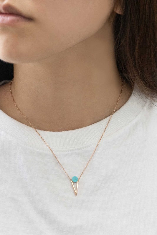 Tensly Point Stone Necklace | Rose Gold (14K) Shop Style & More | Fresh Looks, Everyday Deals & Free Shipping
