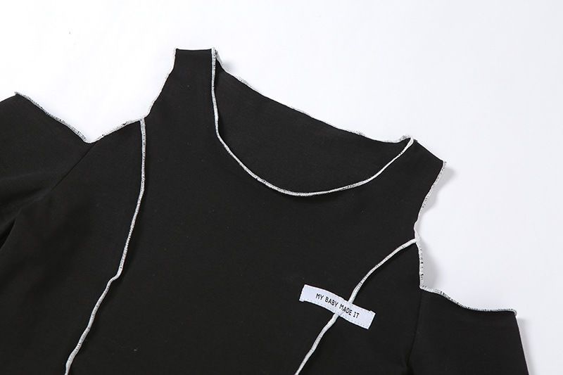 Summer Stylish Short Fitted T-Shirt for Women with a Round Neck, Hollow Design, And Long Sleeves, Perfect for Street Photography NovaCart