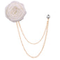 Men's Wedding Ceremony Groom Handmade Rose Chain Brooch NovaCart