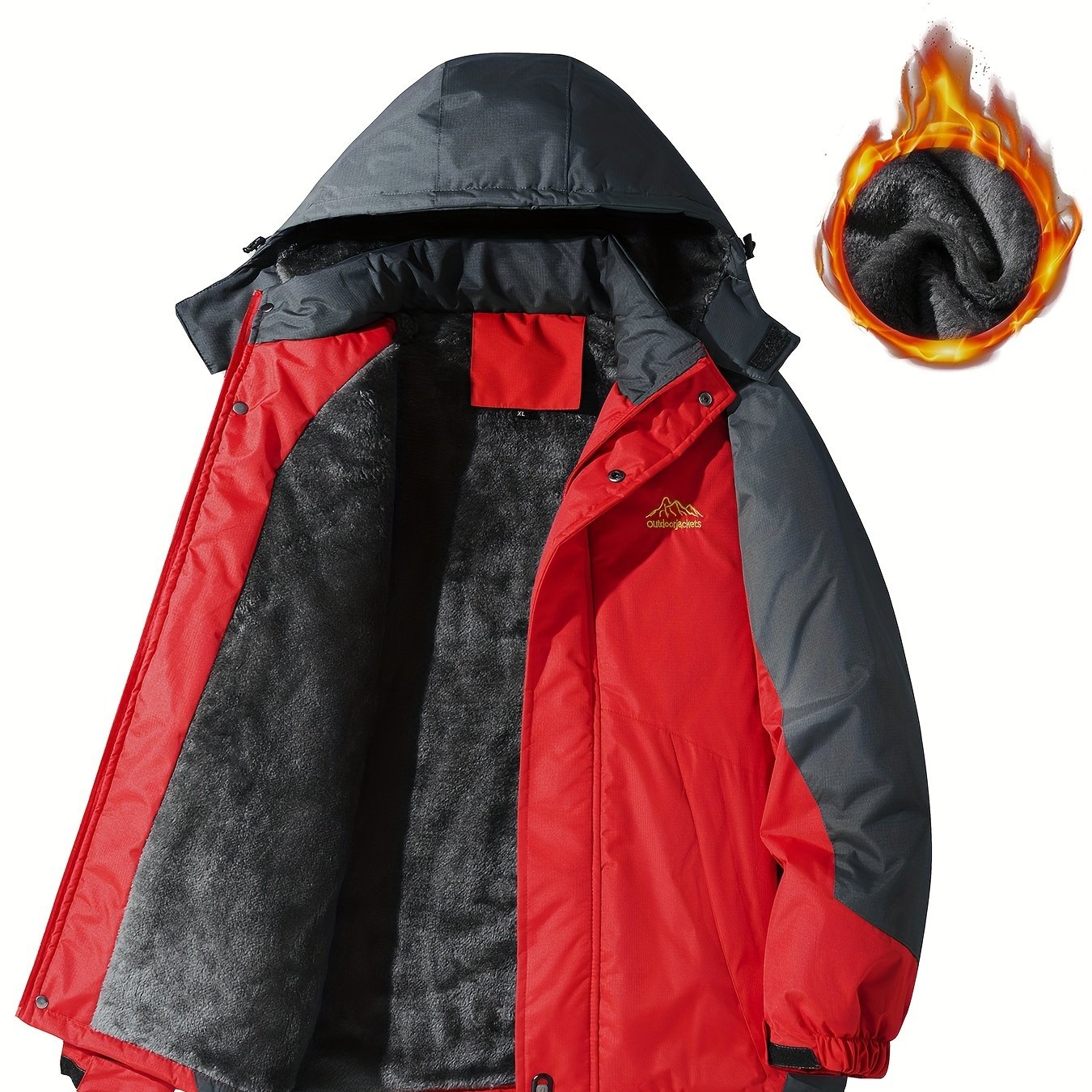 Men'S Outdoor Storm Jacket | Warm, Breathable, Thick Pile, Stand Collar, Regular Fit, Blue Color, Casual Style, Zipper Detail, Suitable for Spring, Autumn, Winter NovaCart