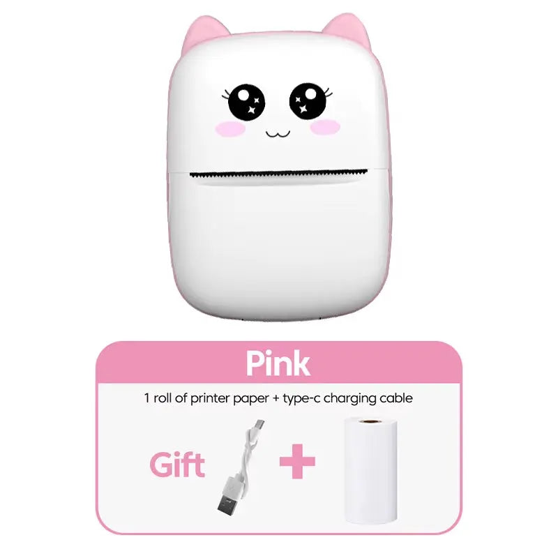 Compact and Colorful Mini Thermal Printer: Bluetooth Wireless Portable Pocket Label Maker for Stickers