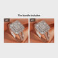 Large multi row white Synthetic Zirconia, fashionable, stylish, and atmospheric. Couples, lovers, gifts, wedding rings, Holiday Accessories, Couple Jewelry, Elegant Rings, Stylish Jewelry, Plated Rings, Highquality Finish, St NovaCart