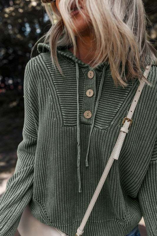Sofioya Knit Drawstring Hooded Sweater Shop Style & More | Fresh Looks, Everyday Deals & Free Shipping