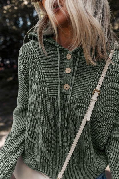 Sofioya Knit Drawstring Hooded Sweater Shop Style & More | Fresh Looks, Everyday Deals & Free Shipping