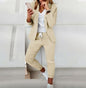 Lapel Blazer & Drawstring Trousers OL Suit – 12 Colors XS–3XL FitiqueFit