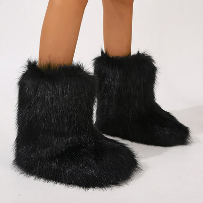 Stylish Personalized Winter Boots For Women - Adorable Spicy Girl Mid-Length Snow Boots, Cozy And Warm See size chart under “more details” The Fashion Celestial