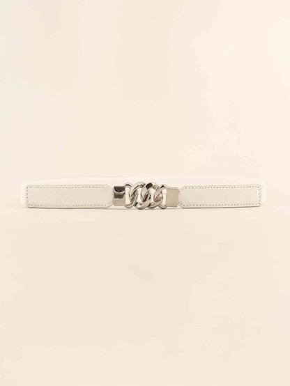 ElegantStyle Zinc Alloy Buckle Elastic PU Belt – Versatile and Stylish Accessory See size chart under “more details” The Fashion Celestial