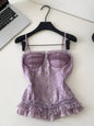 Lace Trimmed Ruffled Hem Tank New Era Fashion LLc