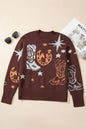 Western Cowgirl Crewneck Sweater Shop Style & More | Fresh Looks, Everyday Deals & Free Shipping