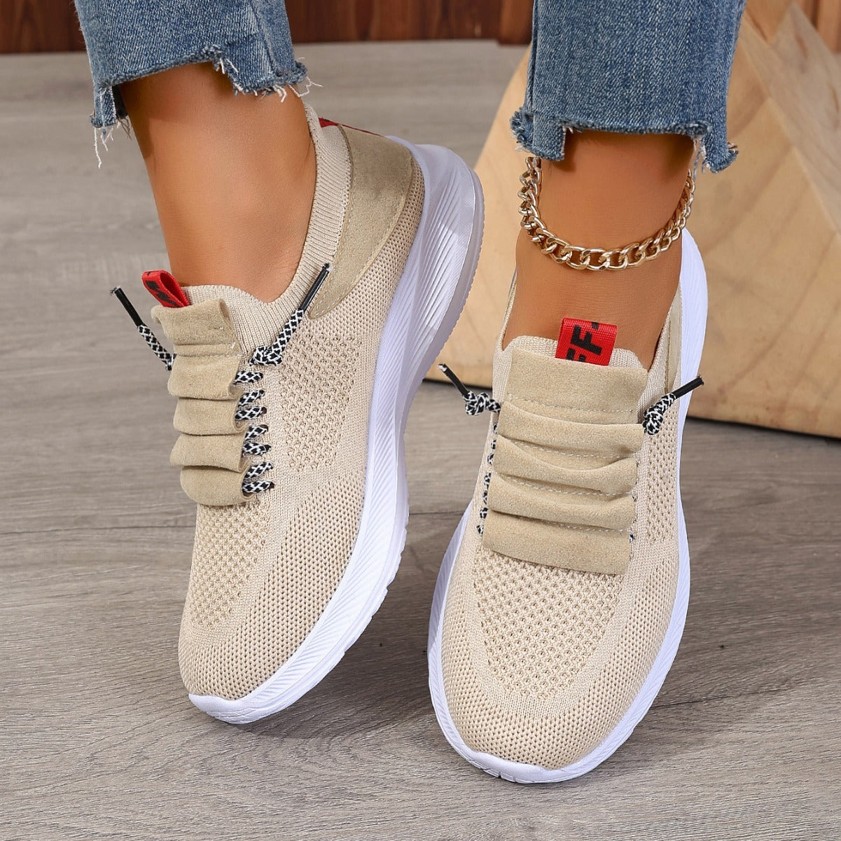 Women’s Non-Slip Round-Toe Casual Sneakers FitiqueFit
