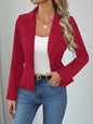 Women's Slim Fit Solid Color Blazer – French Style Long Sleeve Jacket FitiqueFit