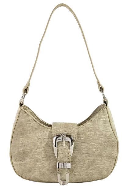 Fame Buckle Detail Hobo Shoulder Bag West2East Surf