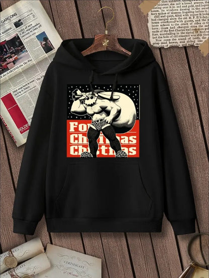 Christmas Santa Claus Hoodie – Kawaii Graffiti Snow Print Sweatshirt FitiqueFit