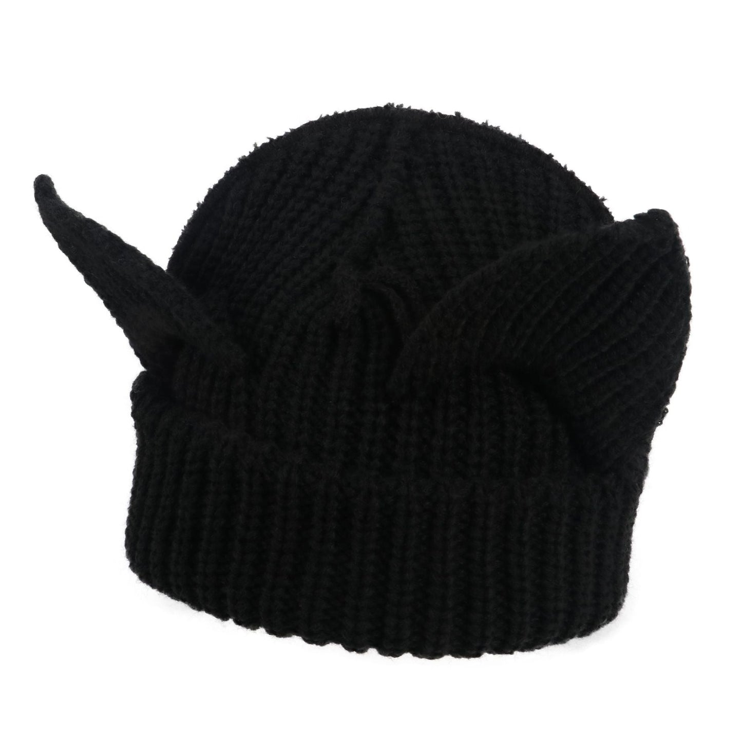 Women’s Thickened Acrylic Knitted Hat with Devil Ears | Cozy Beanie FitiqueFit