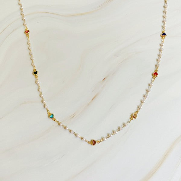 Precious Mini Heart Pearl Chain Necklace Shop Style & More | Fresh Looks, Everyday Deals & Free Shipping