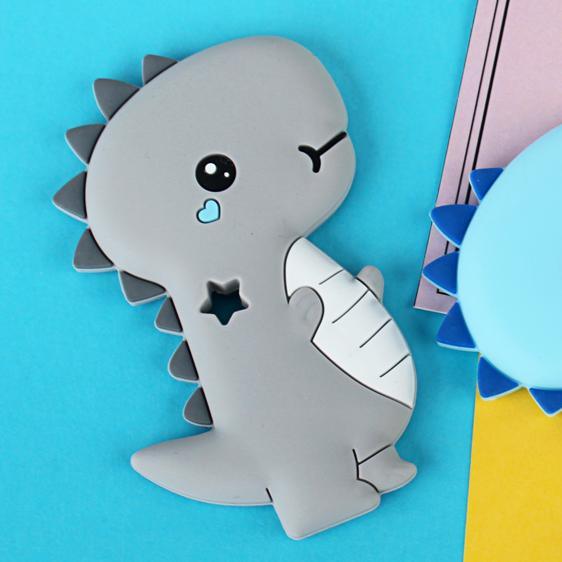 Dinosaur Baby Teether  Animal Silicone Beads Chew Charms Food Grade Silicone Teether Bead Toy Gift For Baby and Kids Stevvex