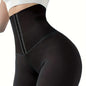 Women'S High-Waist Double-Breasted Tummy Control Leggings - Thickened, Stretchy, Button Closure, Olive Green, Long Length, All-Season Skinny Jeans for Butt Lifting & Belly Smoothing, High Waisted Leggings, Butt Lifting Appare NovaCart