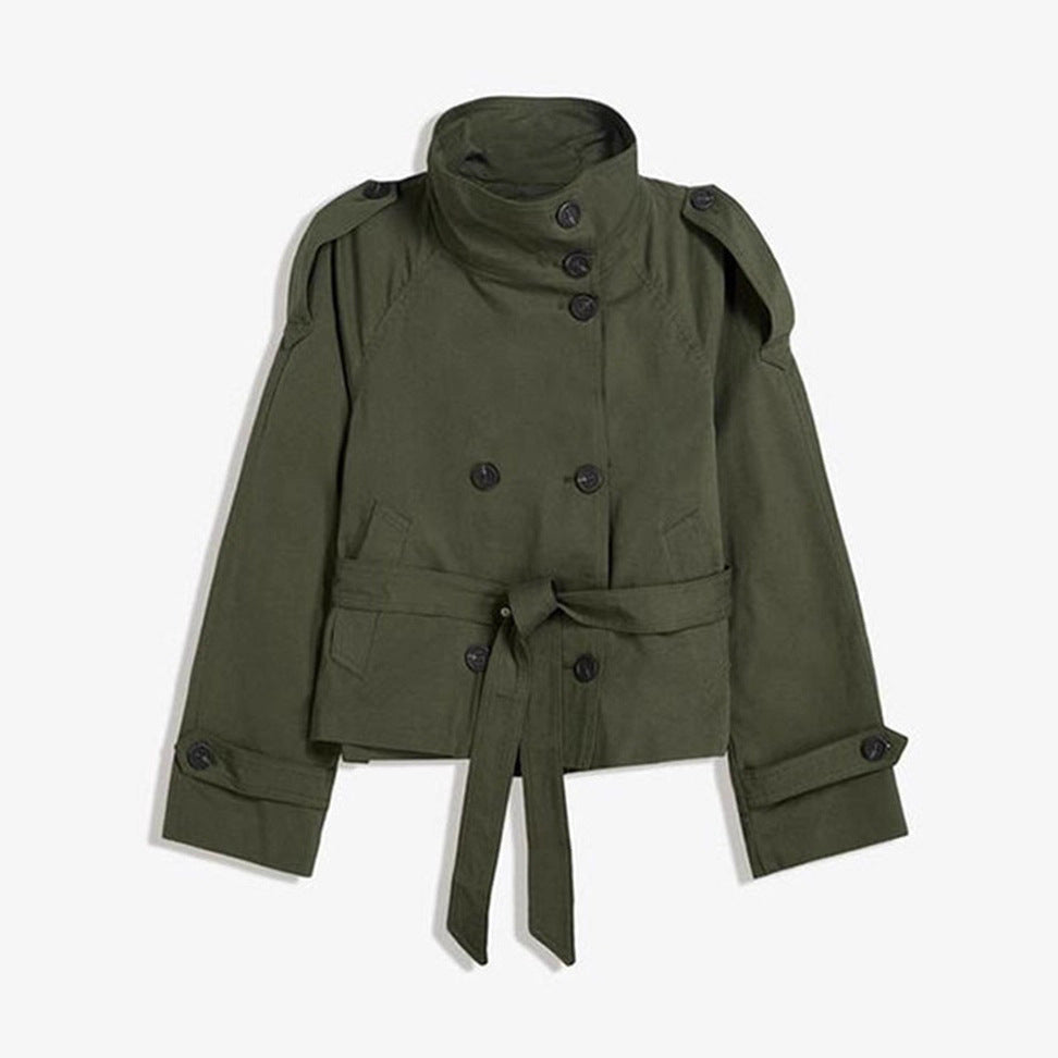 Women’s Lace-Up Waist Trench Coat FitiqueFit
