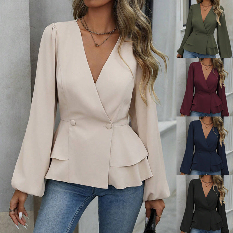 Slim Fit Waist French Lace Waist Shirt See size chart under “more details” The Fashion Celestial
