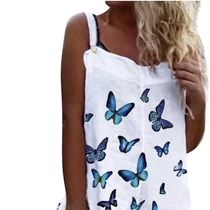 Women’s Butterfly Print Overalls FitiqueFit