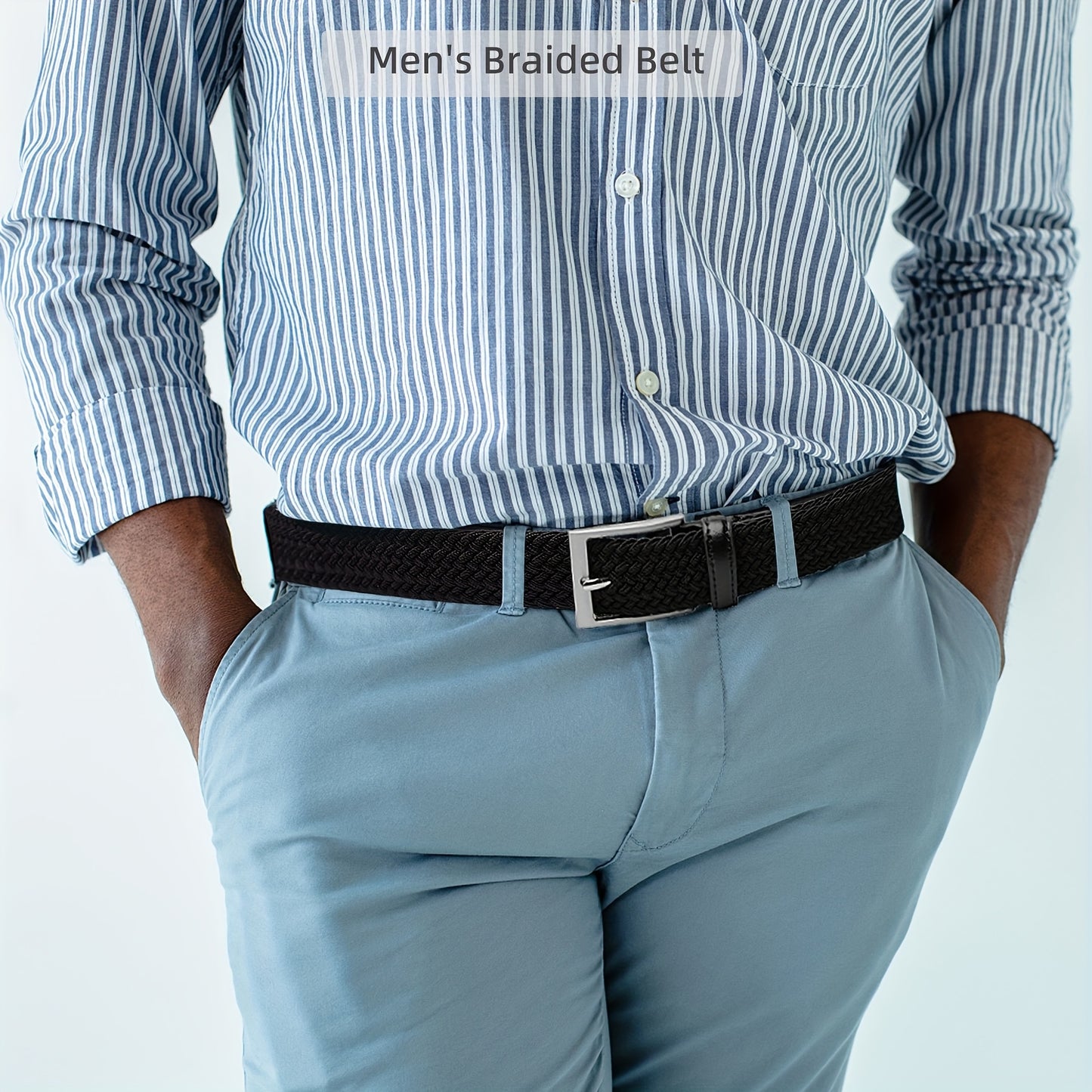 Woven Stretch Belts Made of Braided Elastic for Men And Women, Suitable for Casual Pants, Jeans, And Golf Shirts NovaCart